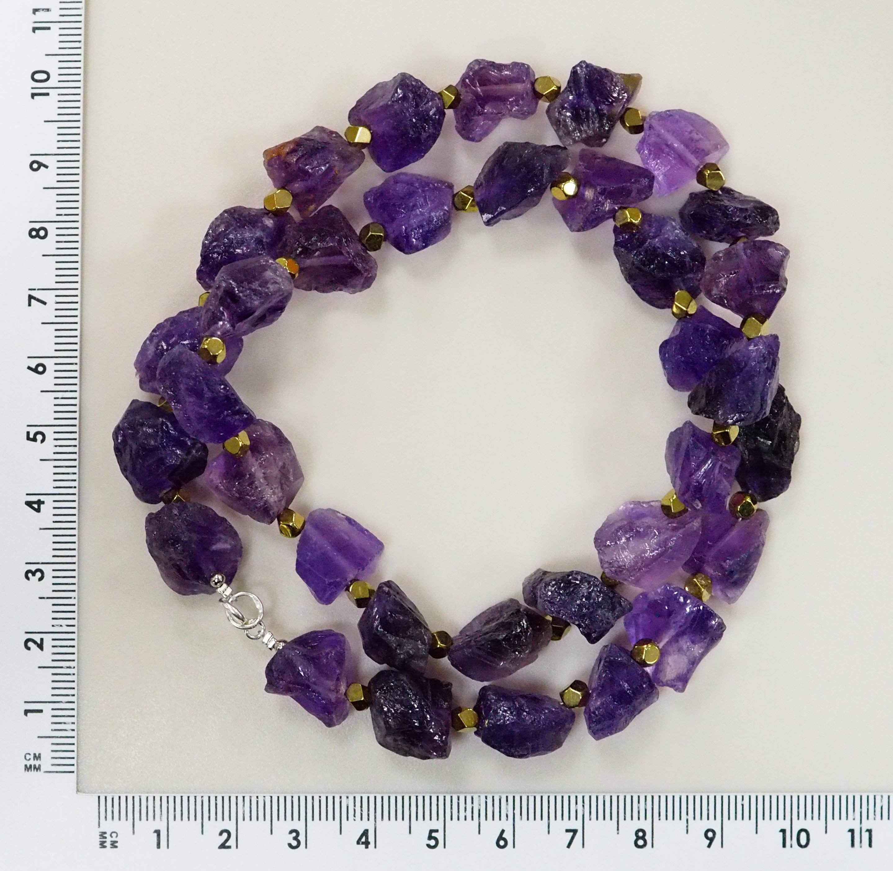 Бусы из аметиста и гематита